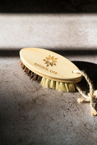 Bamboo Vegetable Brush with Natural Sisal and Palm Fibre Bristles