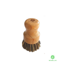 Bamboo Pot Scrubbing Brush with Palm Fibre Bristles natural cleaning brush