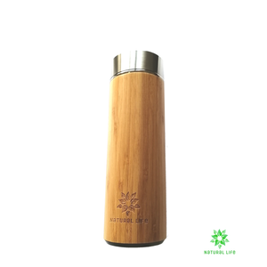 Stainless Steel Water Bottle - Bamboo